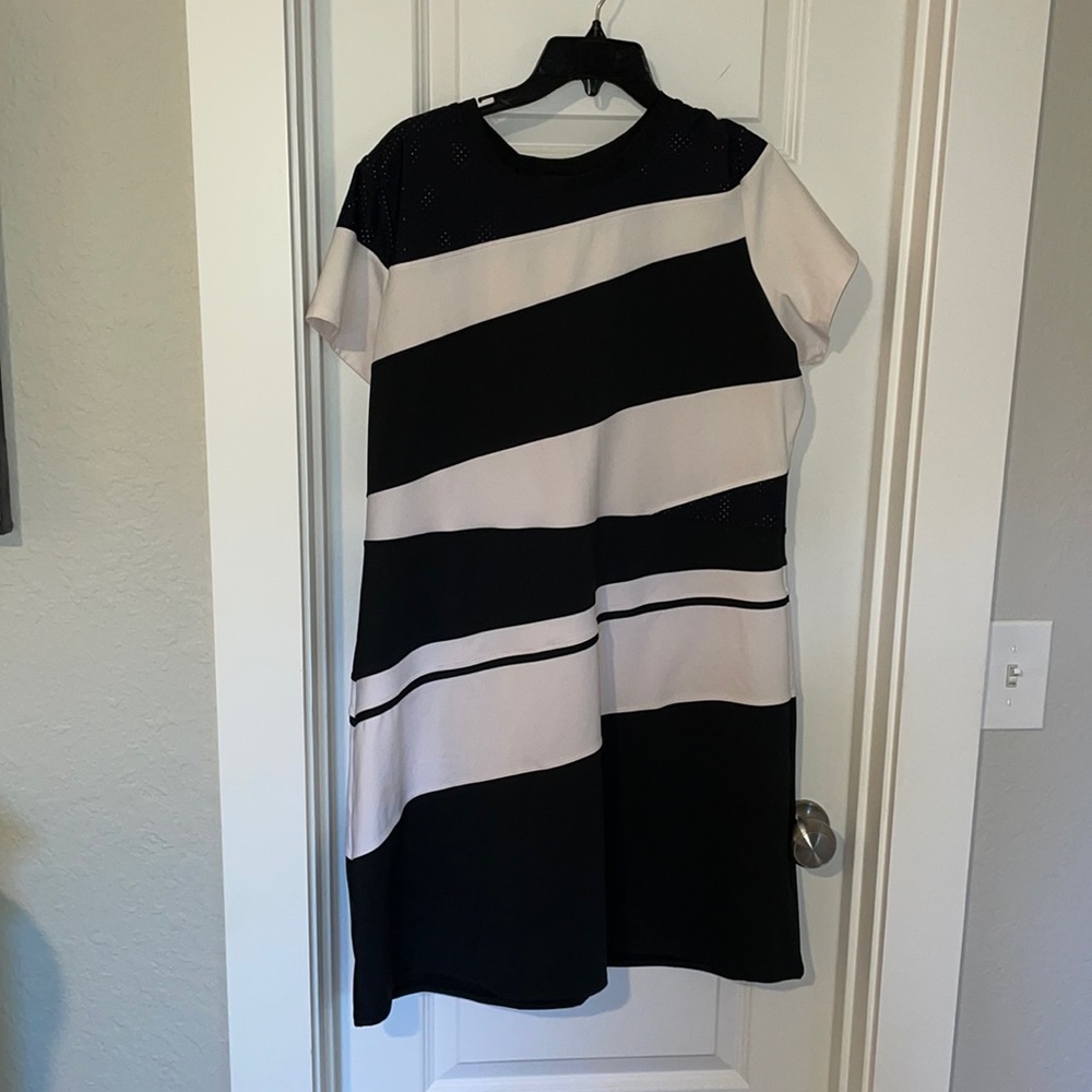 Black and White Striped Women’s Dress